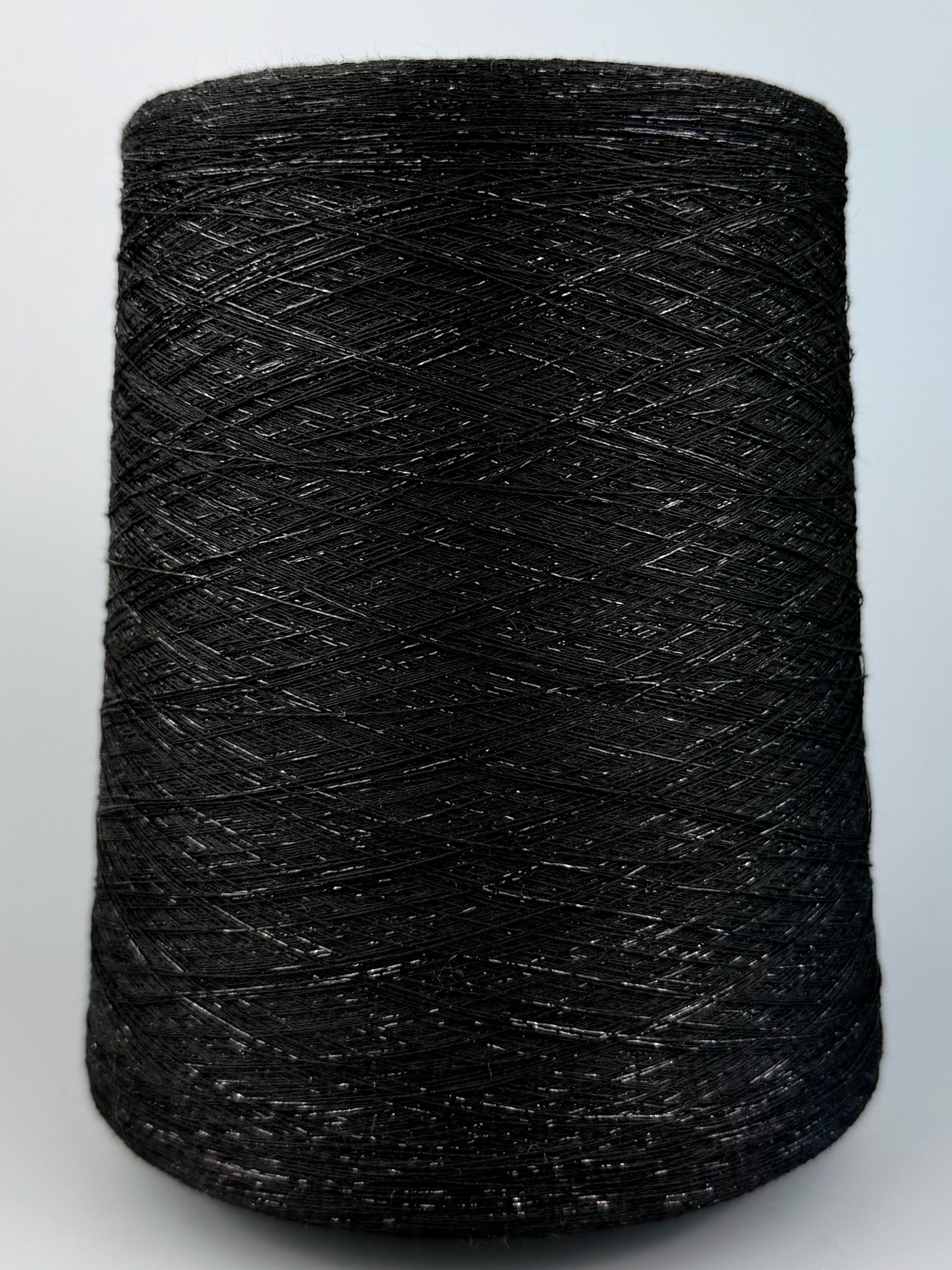 Industria Italiana Filati Art. Frizzante Nm 35 – Fantasiegarn aus Viskose und Lurex col. Schwarz 2066 foto 2